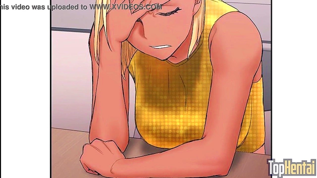 Dark-Skinned Anime Chick Flexes for Yoga Sex With CFNM Action