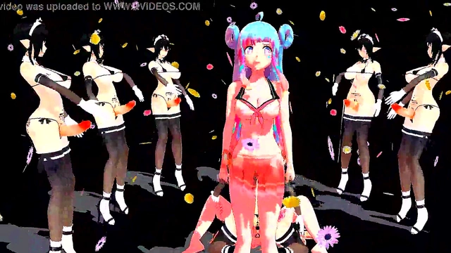 Hentai Anime Lamb Gets Wild With Futanari Crowd Action