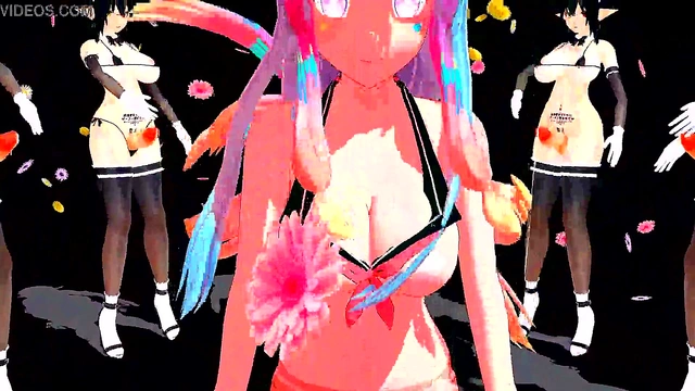 Hentai Anime Lamb Gets Wild With Futanari Crowd Action