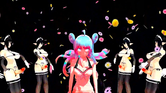 Hentai Anime Lamb Gets Wild With Futanari Crowd Action