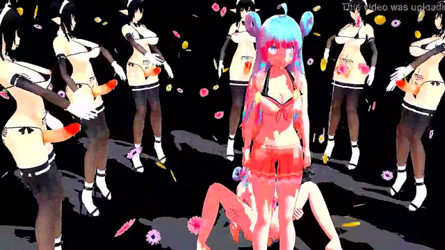 Hentai Anime Lamb Gets Wild With Futanari Crowd Action