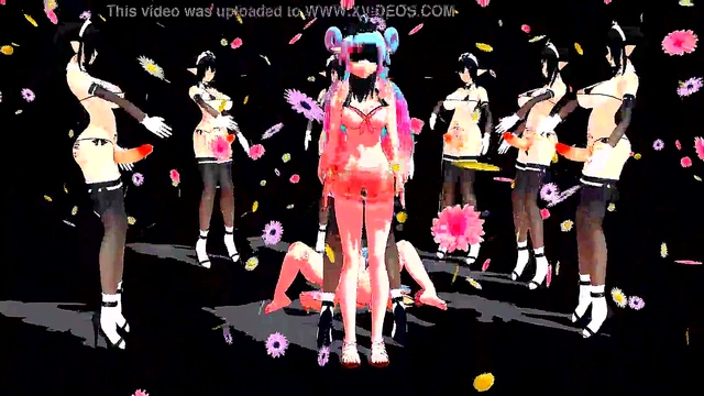 Hentai Anime Lamb Gets Wild With Futanari Crowd Action