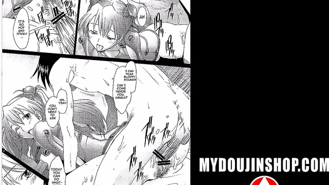 Asuka Seduces Shinji With Big Tits & Ass After Stripping Off Tight Bodysuit