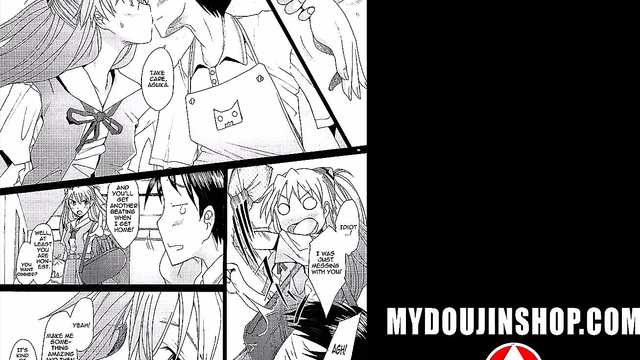 Asuka Seduces Shinji With Big Tits & Ass After Stripping Off Tight Bodysuit