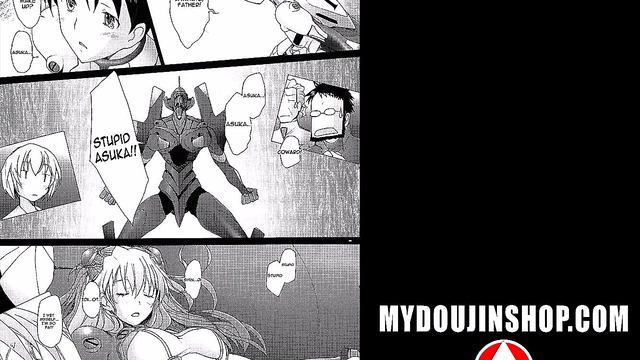 Asuka Seduces Shinji With Big Tits & Ass After Stripping Off Tight Bodysuit