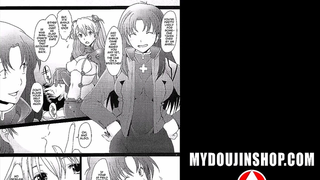 Asuka Seduces Shinji With Big Tits & Ass After Stripping Off Tight Bodysuit