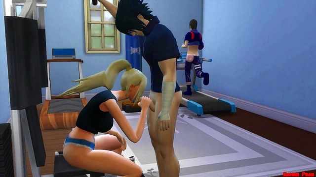 Cuckolded Husband Watches MILF Wife Trained for Sex During Hot Anime Workout Session
