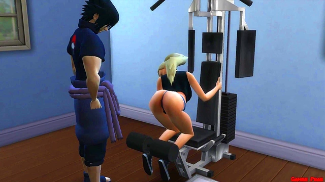 Cuckolded Husband Watches MILF Wife Trained for Sex During Hot Anime Workout Session