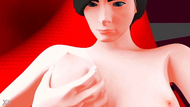 CGI MILF Masturbates On Chair With Huge Boobs & Overwatch Vibes