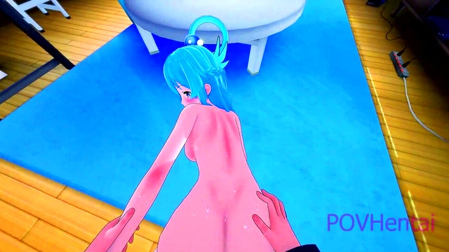 18yo Goddess Aqua Gets Seduced in Konosuba Parody Anime Adventure