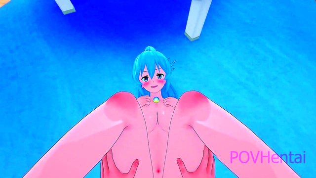 18yo Goddess Aqua Gets Seduced in Konosuba Parody Anime Adventure