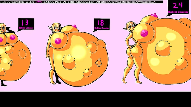 Pregnant Anime Babe Enjoys Belly Expansion & Inflation Delights