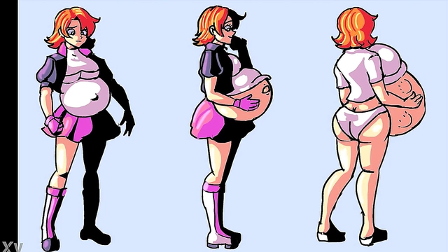 Pregnant Anime Babe Enjoys Belly Expansion & Inflation Delights