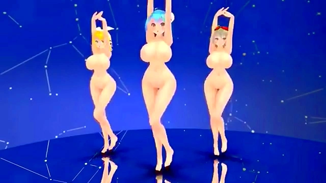 Hentai MMD Trio Gets Wild With Seductive Sex Practices