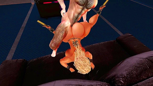 Big-Ass Anime Chick Fucks Big-Cock Dude in High Heels for Anal Orgasm