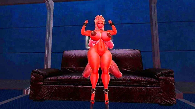 Big-Ass Anime Chick Fucks Big-Cock Dude in High Heels for Anal Orgasm