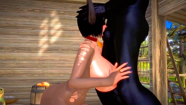 Horny Young Beauty Rides Monster Dick for Squirt Orgasm in Kinky 3D Hentai Fantasy