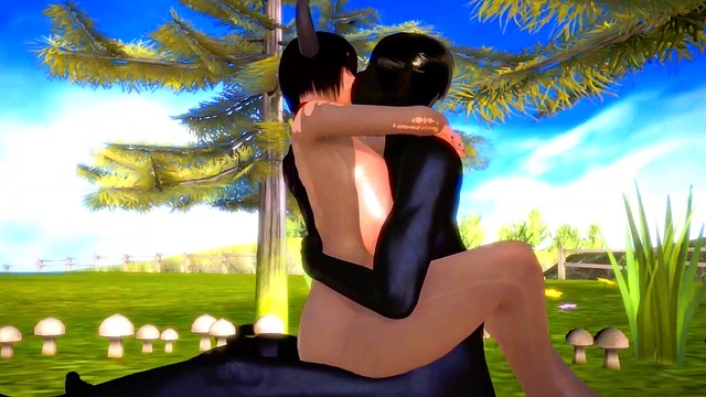 Horny Young Beauty Rides Monster Dick for Squirt Orgasm in Kinky 3D Hentai Fantasy