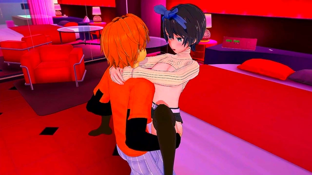 Kazuya's First Time With Rent-A-Girlfriend Ruka in Love Hotel 3D Hentai