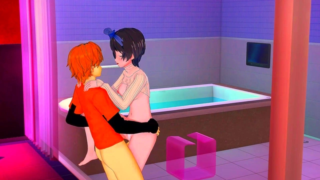 Kazuya's First Time With Rent-A-Girlfriend Ruka in Love Hotel 3D Hentai