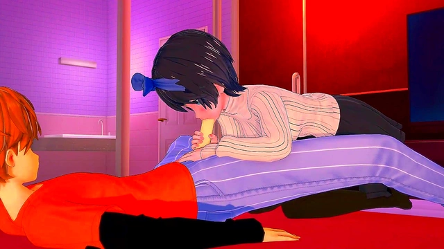 Kazuya's First Time With Rent-A-Girlfriend Ruka in Love Hotel 3D Hentai