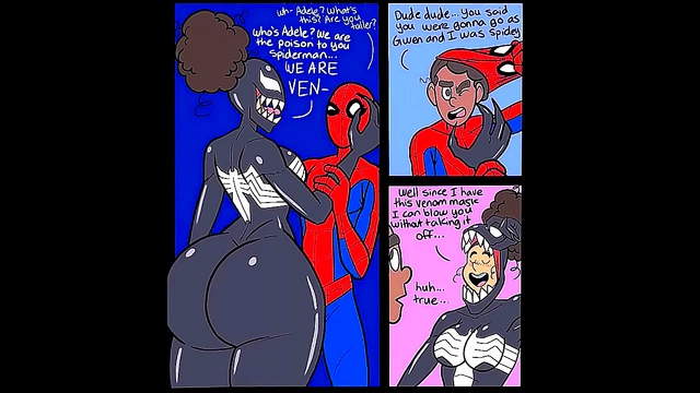 Venom Seduces Spider-Man With Big-Ass Blowjob In Wappah's Anime Porn
