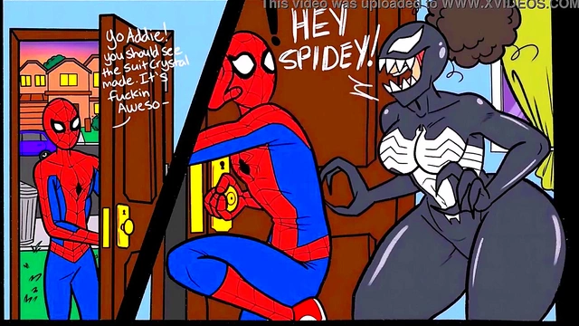 Venom Seduces Spider-Man With Big-Ass Blowjob In Wappah's Anime Porn