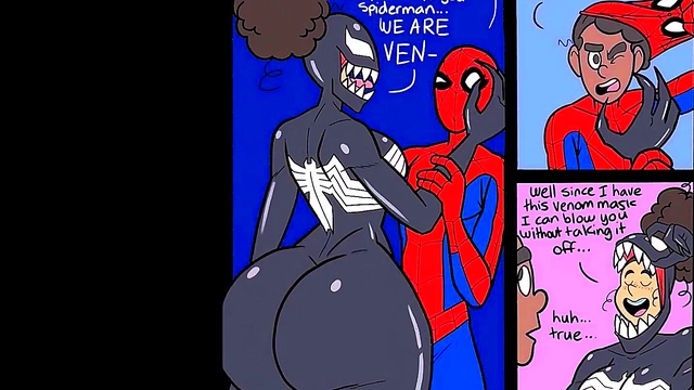 Venom Seduces Spider-Man With Big-Ass Blowjob In Wappah's Anime Porn