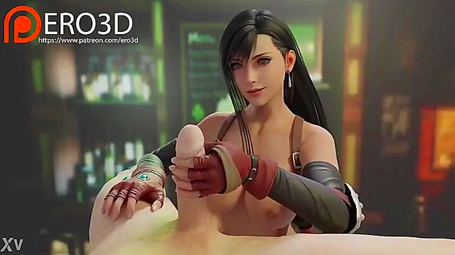 Tifa Lockhart from Final Fantasy 7 Gives Amazing Anime Blowjob Uncensored