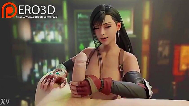 Tifa Lockhart from Final Fantasy 7 Gives Amazing Anime Blowjob Uncensored
