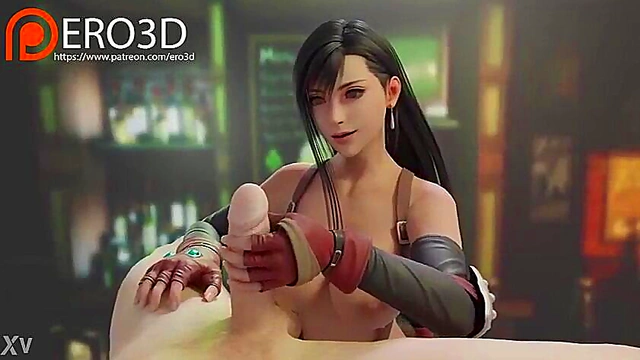 Tifa Lockhart from Final Fantasy 7 Gives Amazing Anime Blowjob Uncensored