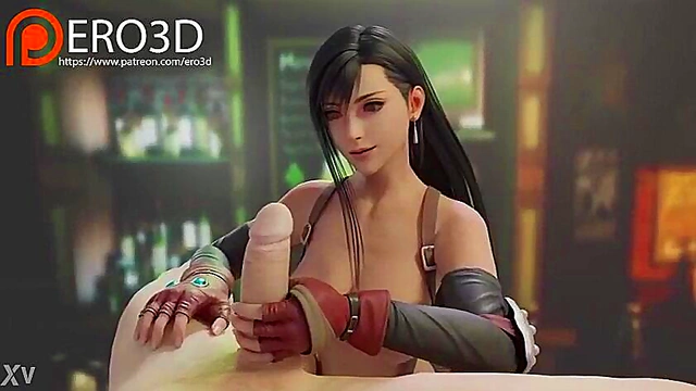 Tifa Lockhart from Final Fantasy 7 Gives Amazing Anime Blowjob Uncensored