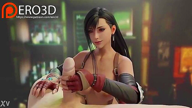 Tifa Lockhart from Final Fantasy 7 Gives Amazing Anime Blowjob Uncensored