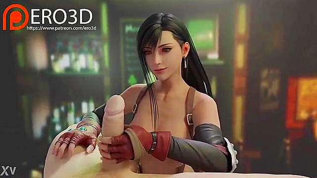Tifa Lockhart from Final Fantasy 7 Gives Amazing Anime Blowjob Uncensored