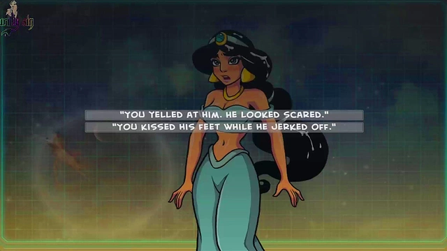 Hermione Teases Princess Jasmine With Big Dick ASMR Training In Akabur's Hentai Game