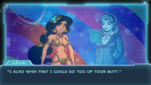 Hermione Teases Princess Jasmine With Big Dick ASMR Training In Akabur's Hentai Game