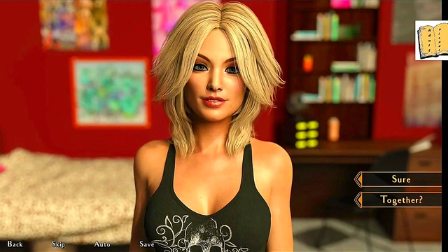 Blonde College Chick Rides Big Dick In 3D Hentai Sex Game Walkthrough