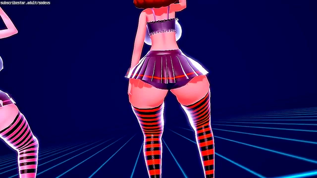 Horny Princesses Strip for Chocolate Cream Fun in Hentai MMD Fantasy