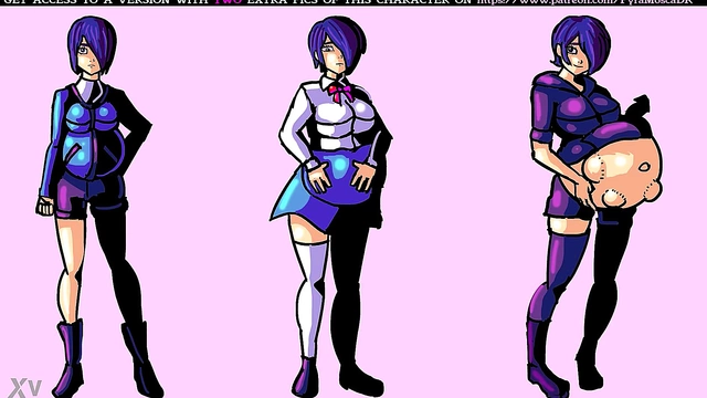 Pregnant Anime Babe Shows Off Belly Expansion & Inflation Fantasies