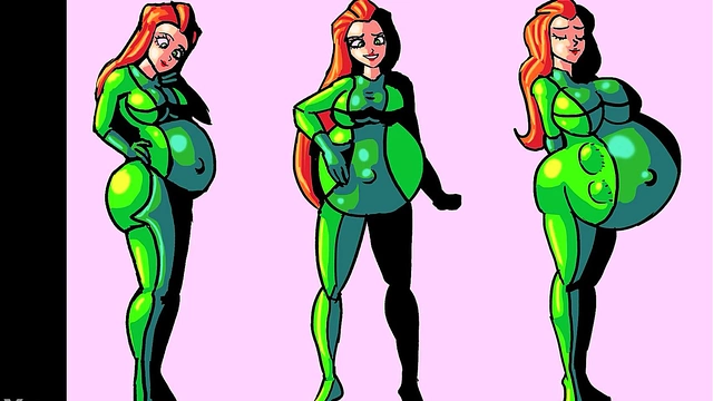 Pregnant Anime Babe Shows Off Belly Expansion & Inflation Fantasies