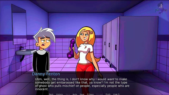 Hot Gothic Danny Phantom Anime Star Enjoying Dildo Fun With Sexy Blonde
