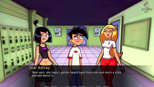 Hot Gothic Danny Phantom Anime Star Enjoying Dildo Fun With Sexy Blonde