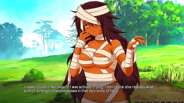 Ebony Anime Mummy Ties Up Hero for Slime Monster Girl BDSM Fun