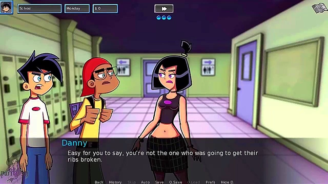 Goth Sam Rides Danny Phantom's Dick in Amity Park Anime Action