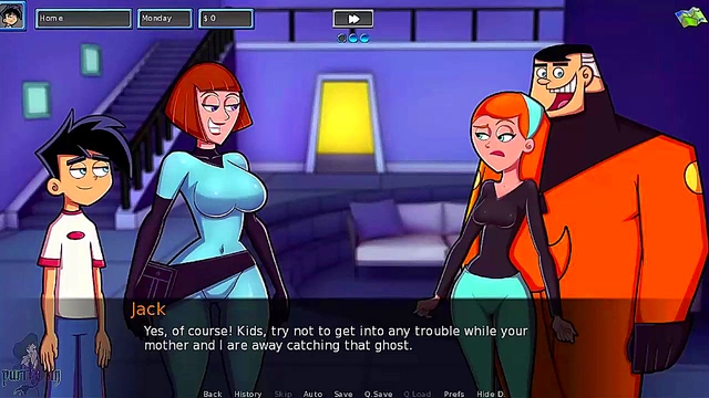 Goth Sam Rides Danny Phantom's Dick in Amity Park Anime Action