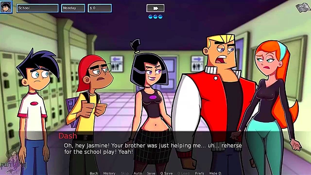 Goth Sam Rides Danny Phantom's Dick in Amity Park Anime Action