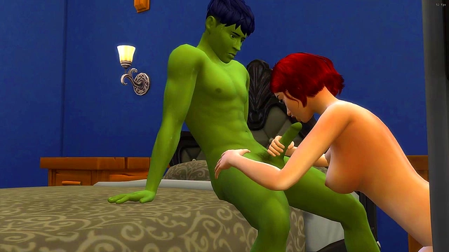 Hulk Pounds Sexy RedheadGirl's Tight Ass in Wild 3D Anime Action