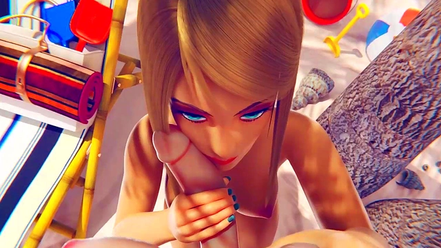 Horny Futa DVA & Samus Enjoy Hardcore Anime Beach Action With Big Boobs & Dick