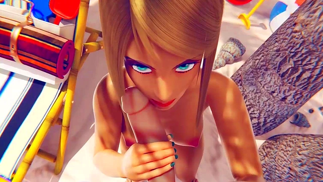 Horny Futa DVA & Samus Enjoy Hardcore Anime Beach Action With Big Boobs & Dick