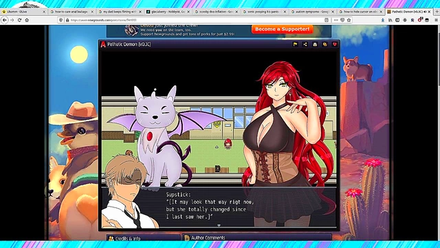 Horny Big-Titted Anime Babe Fingers & Cures Nymphomania With Creampie